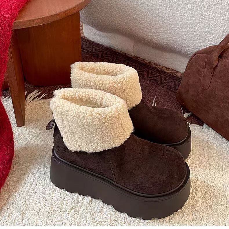 Sarah Express Women's Fleece-Lined Platform Snow Boots