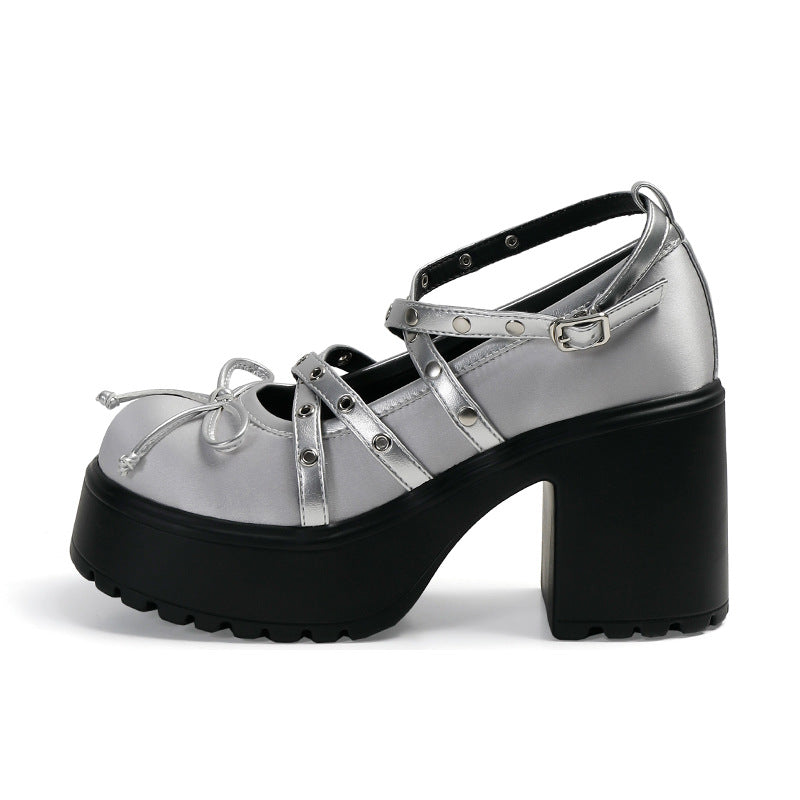 Sarah Express Chunky Platform Mary Jane Buckle Heels