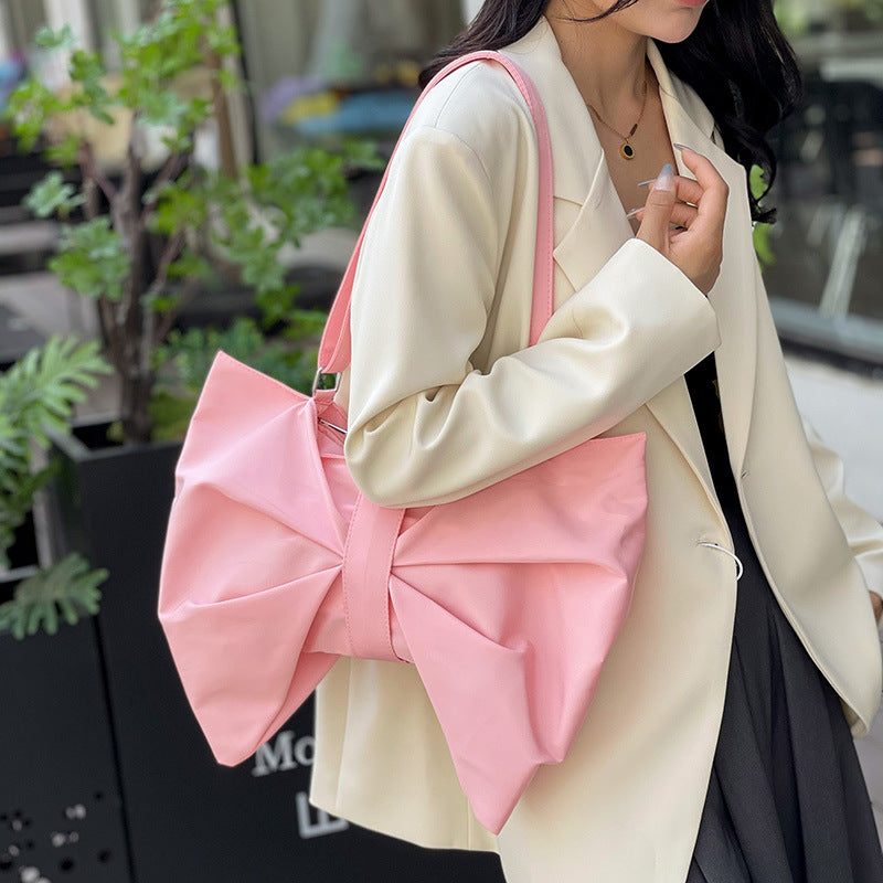 Sarah Express Korean Style Chic Bow Canvas Tote