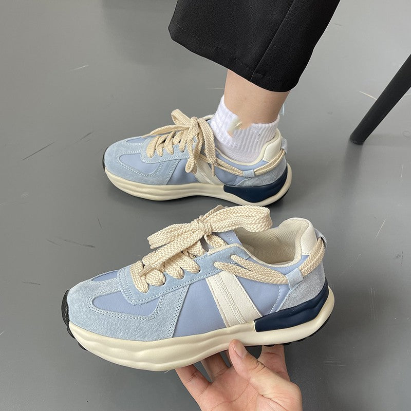 Sarah Express Casual Lace-Up Sneakers With Stitching Details