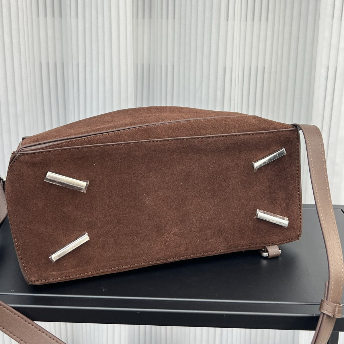Sarah Express Quilted Patchwork Suede Leather Tote Bag