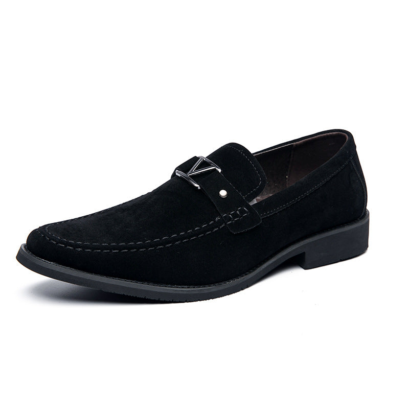 Sarah Express Men's Classic Suede Loafers Black