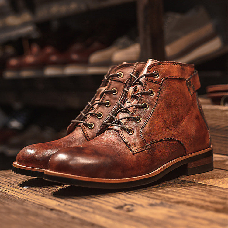 Sarah Express Men's Lace-Up Martin Work Boots