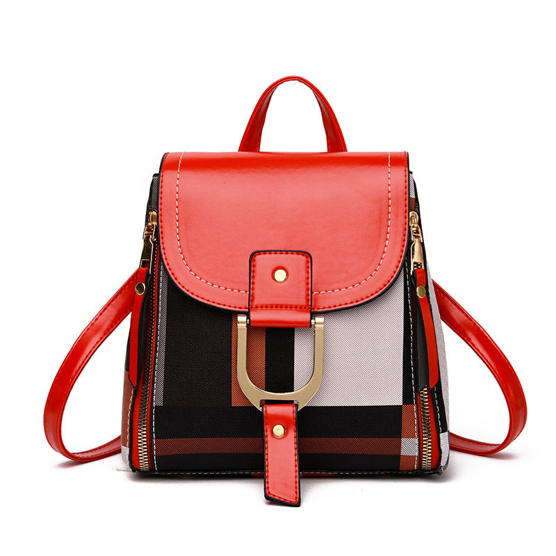 Sarah Express Grid Pattern Women Travel Backpack