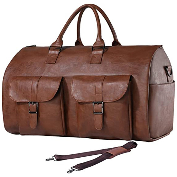 Sarah Express Convertible Retro PU Leather Travel Duffle Bag