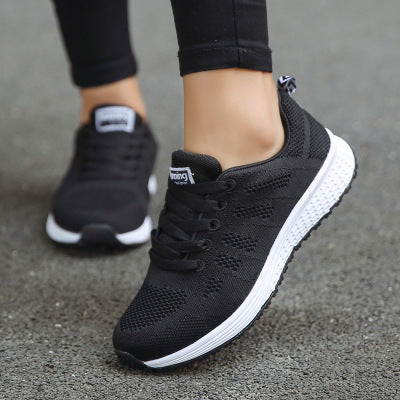 Sarah Express Breathable Mesh Lace-Up Walking Sneakers