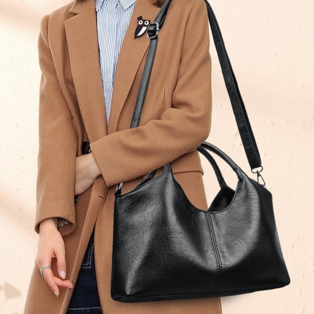 Sarah Express Structured Soft Leather Crossbody Handbag