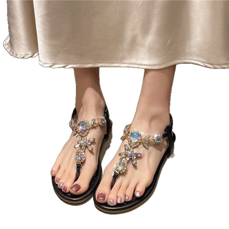 Sarah Express Women's Embellished Roman Flat Sandals