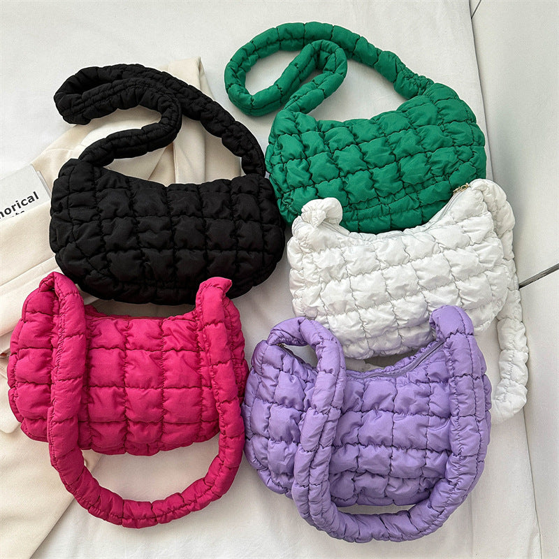 Sarah Express Nylon Dumpling Crossbody Shoulder Bag