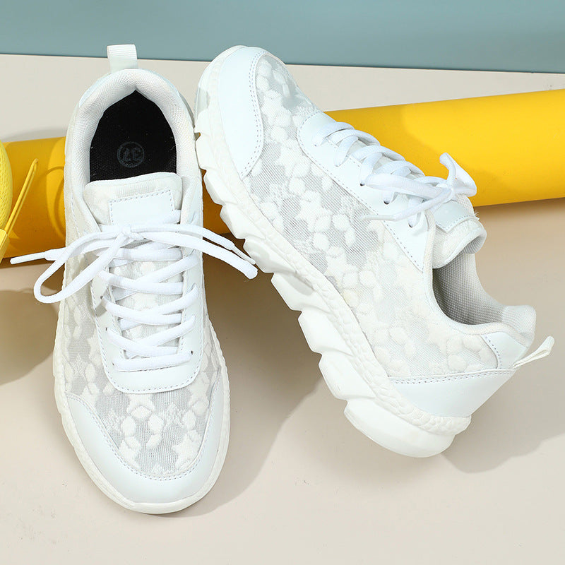 Sarah Express Women's Breathable Lace-Up Casual Sneakers
