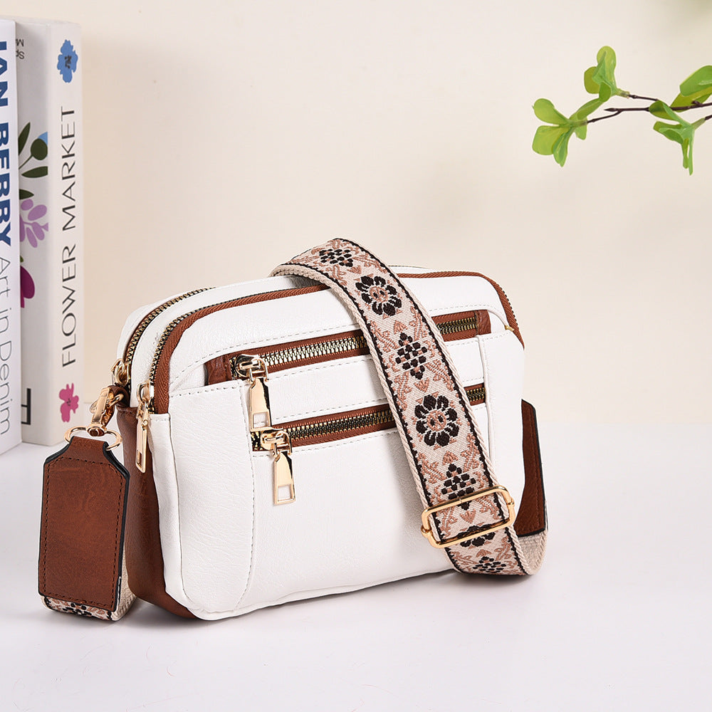 Sarah Express Color Block Crossbody Bag Adjustable Strap