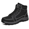 Sarah Express Men's Outdoor Winter Ankle Snow Boots Black (velveted)
