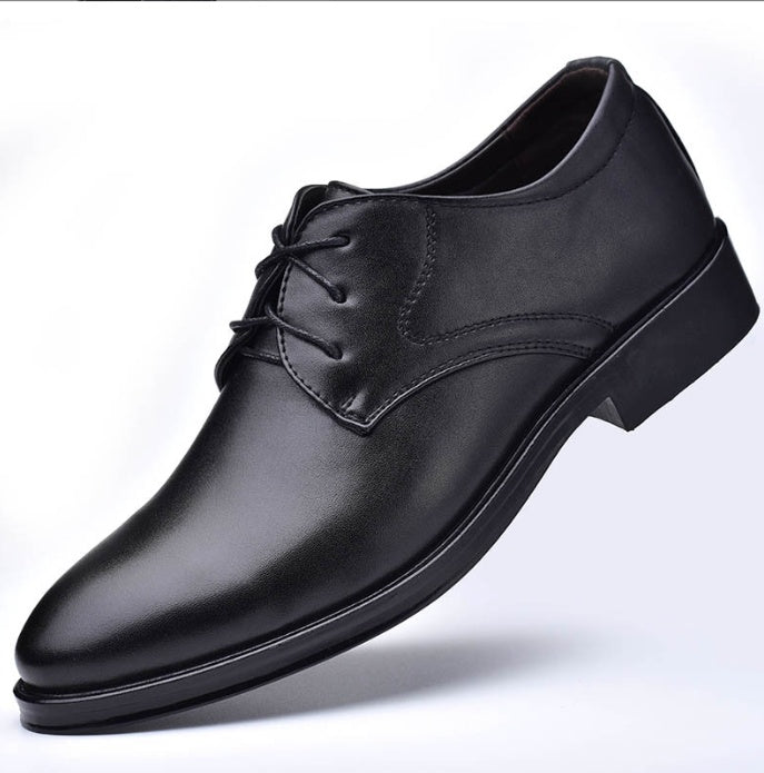 Sarah Express Men's Pointed Toe Lace Up Dress Shoes Black