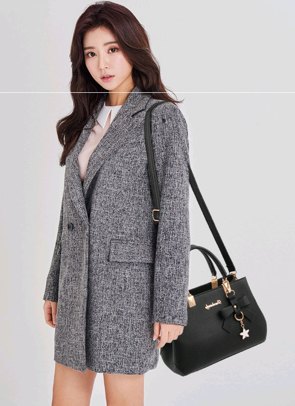 Sarah Express Structured Bow Accent Messenger Handbag