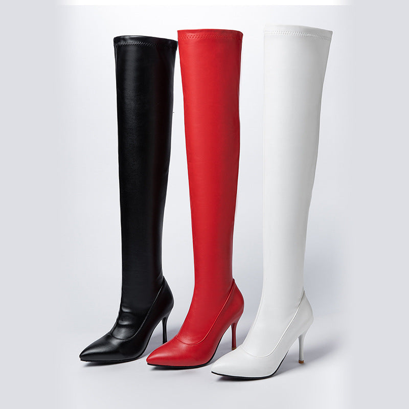 Sarah Express Over The Knee Stiletto Stretch Boots