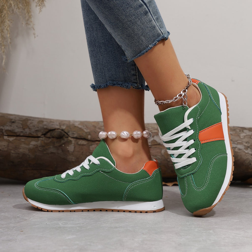 Sarah Express Color-Block Lace-Up Platform Sneakers