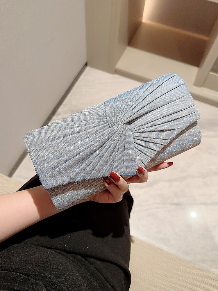 Sarah Express Pleated Evening Clutch Banquet Bag