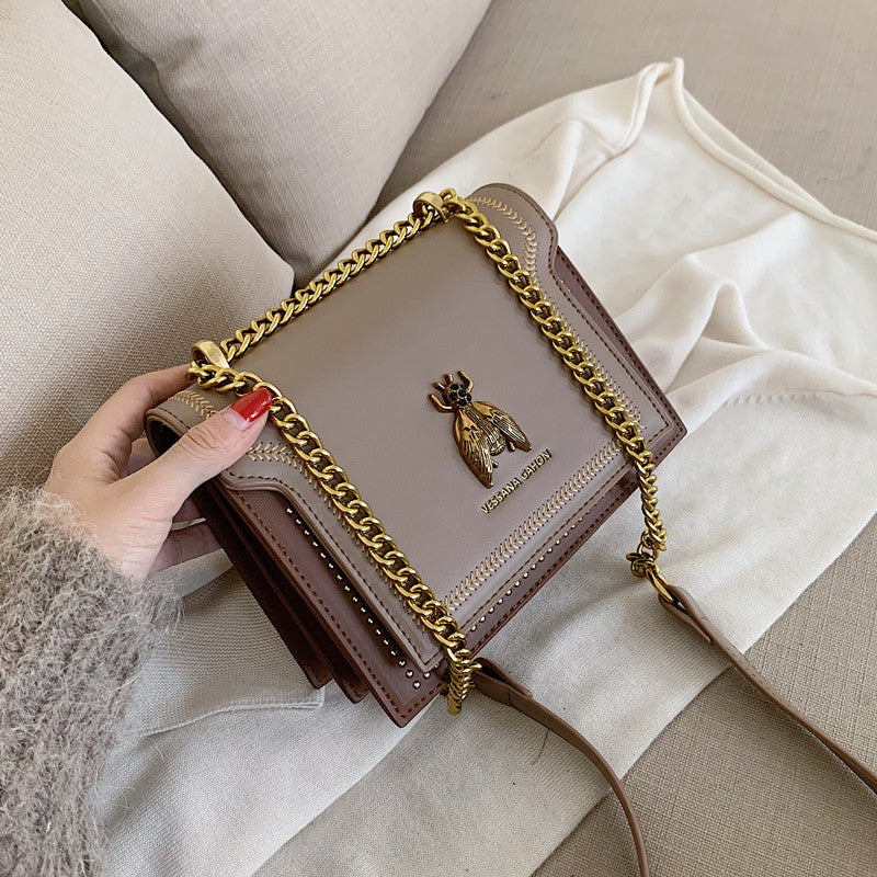 Sarah Express Small Square Crossbody Bag with Bee Detail