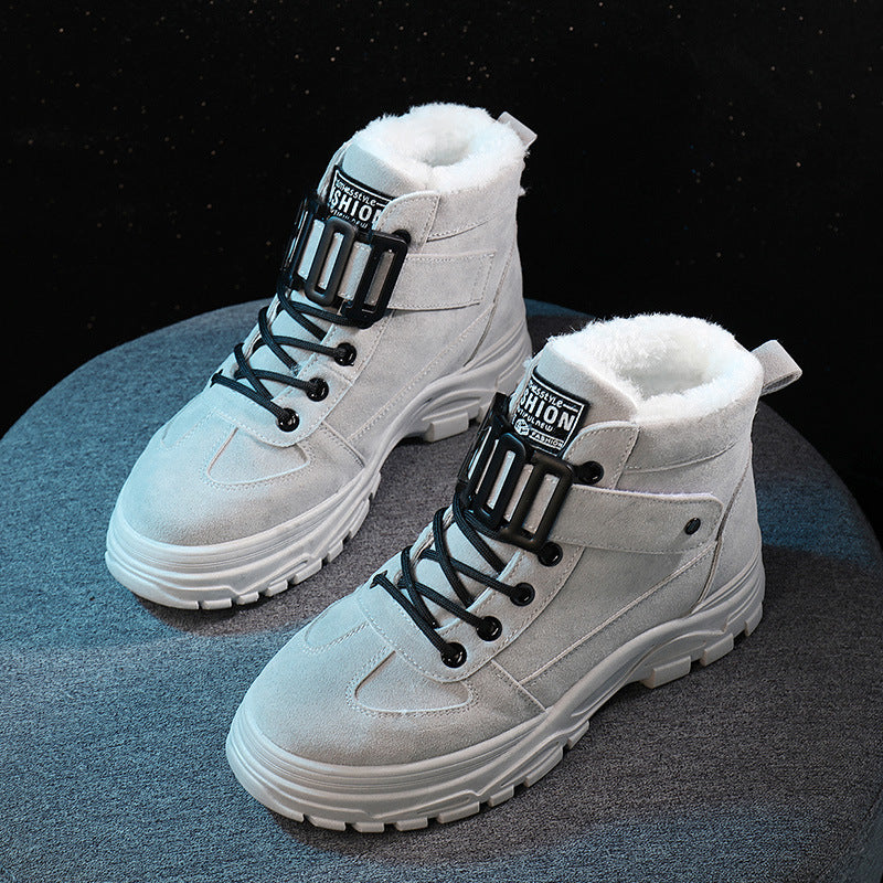 Sarah Express Waterproof Platform High-Top Sneakers Grey