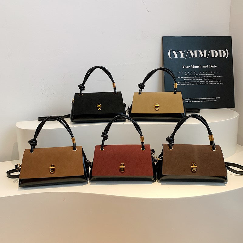 Sarah Express Vintage Patchwork PU Leather Crossbody Bag