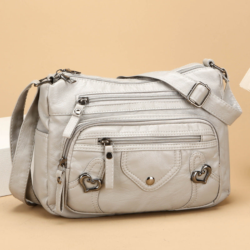 Sarah Express Multi-Layer Soft PU Leather Crossbody Bag