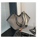 Sarah Express Patchwork PU Leather Crossbody Shoulder Bag Black