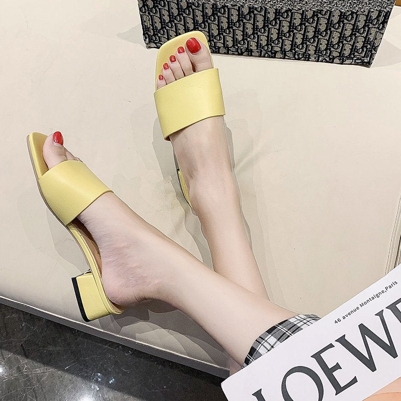 Sarah Express Women's Thick Heel Open Toe Sandals