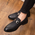 Sarah Express Unisex 's Casual Microfiber Loafers Litchi grain black