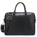 Sarah Express Men's Soft Leather Professional Briefcase black