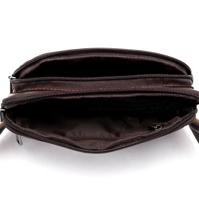 Sarah Express Leather Belt Bag with Zipper Pockets