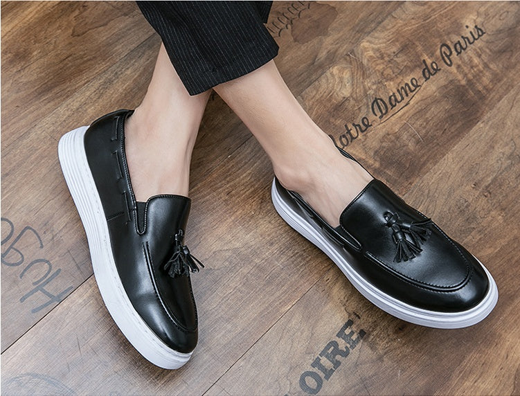 Sarah Express Men's Tassel Slip-On Pointed Toe Loafers