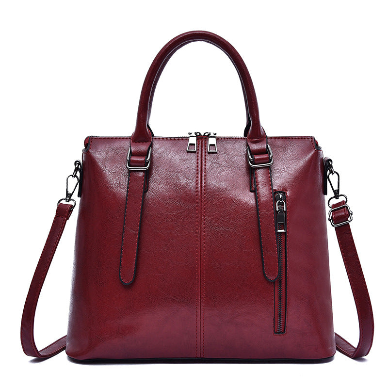 Sarah Express Structured Women's Top Handle Shoulder Bag Red