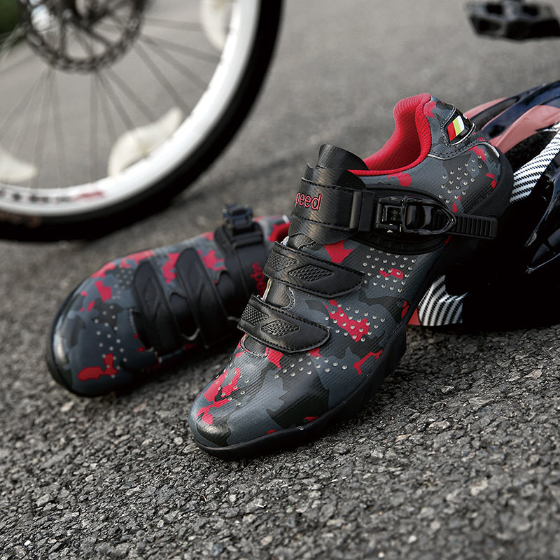Sarah Express Camo Pattern Road Cycling Shoes