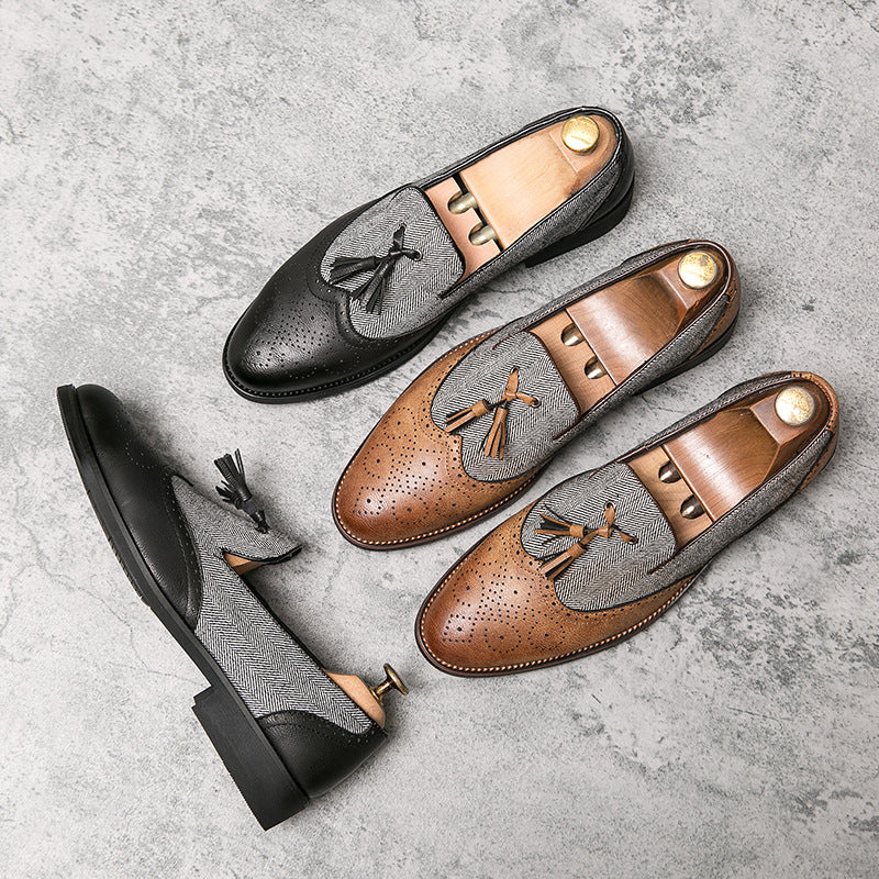 Sarah Express British Style Tassel Leather Flats