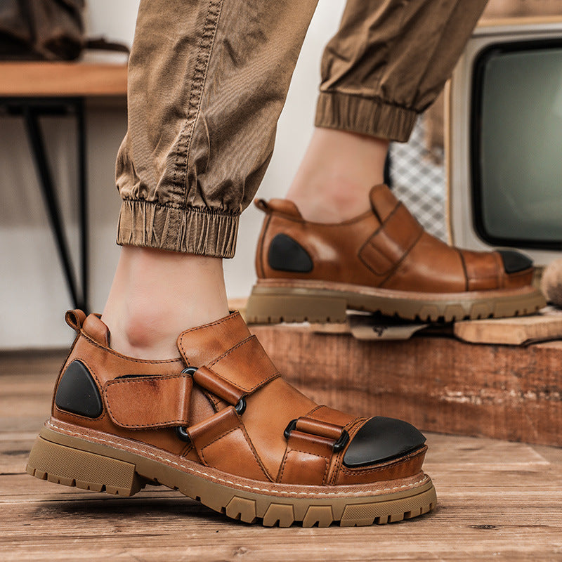 Sarah Express Men's Vintage Full-Grain Leather Work Boots
