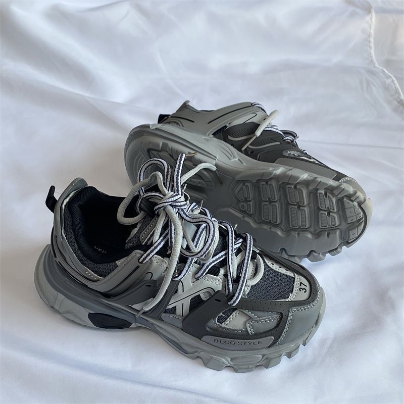 Sarah Express Men's Retro Chunky Sole Mesh Sneakers