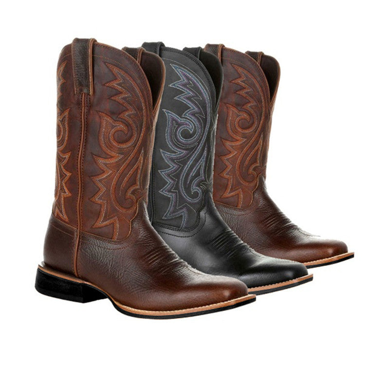 Sarah Express Western Cowboy Boots with Square Toe