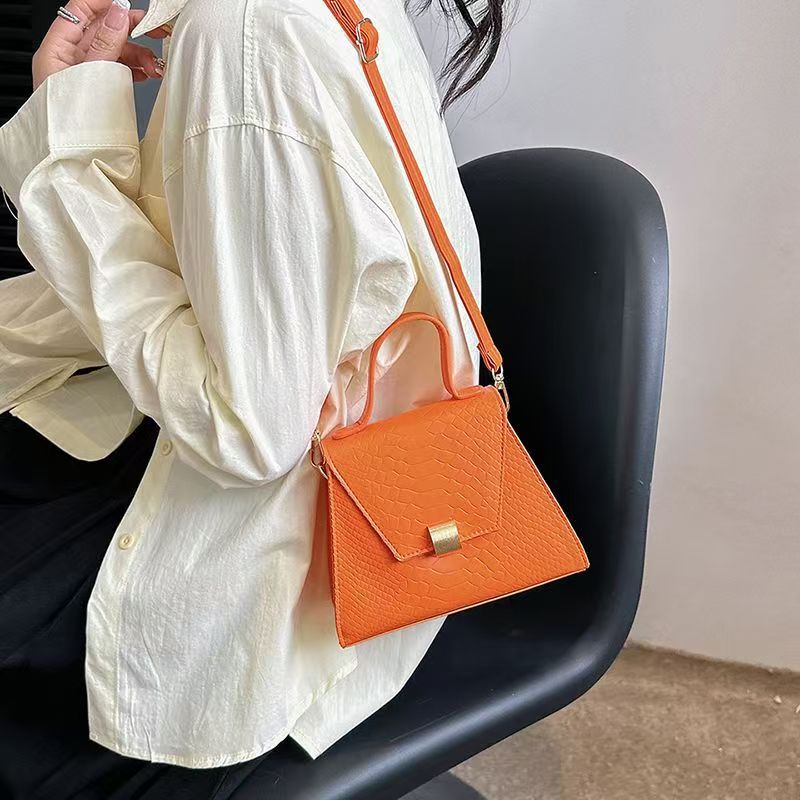Sarah Express Structured Square PU Leather Crossbody Bag