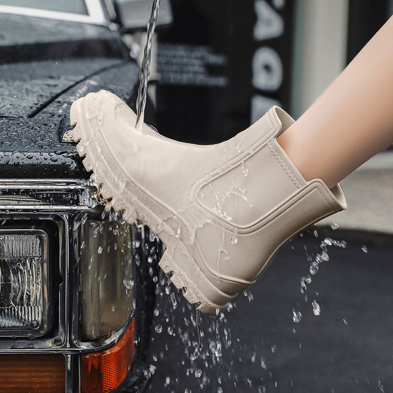 Cross-border Ladies Outdoor Work Rain Boots Lightweight Rubber Shoes Kitchen Shoe Cover – product detail alternate view 12