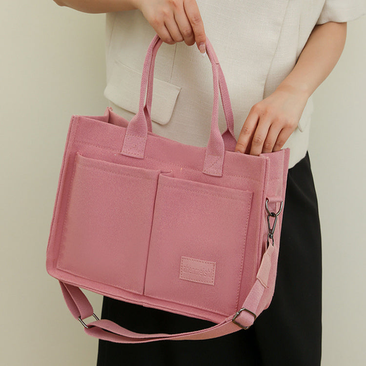 Sarah Express Canvas Multi-Pocket Shoulder Crossbody Bag