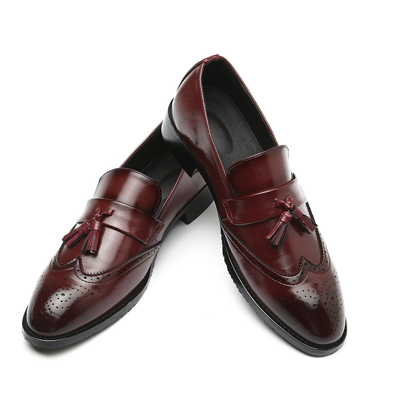 Sarah Express Men's Pointed Toe Tassel Loafers