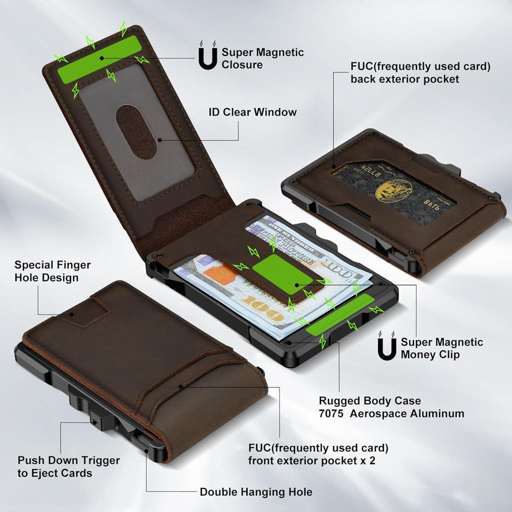 Sarah Express RFID Blocking Metal Slide Card Wallet