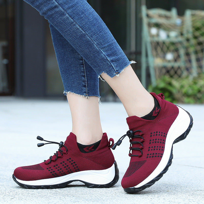 Sarah Express Breathable Lightweight Knit Sock Sneakers