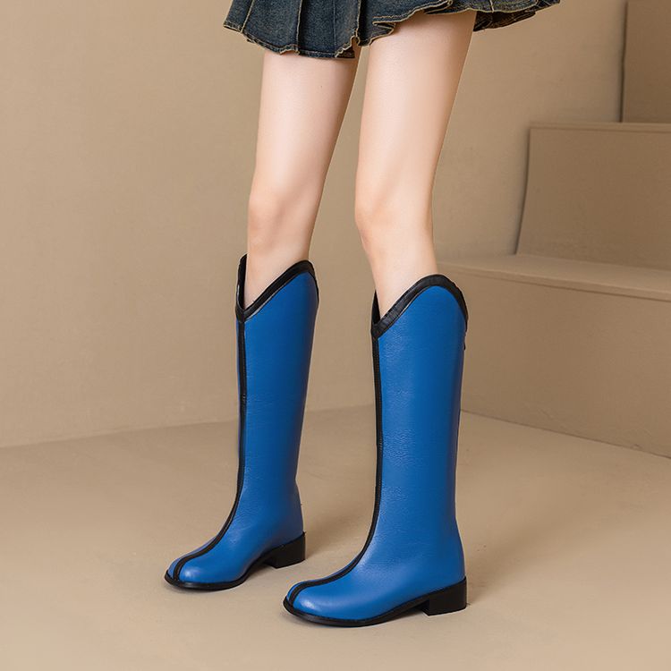 Sarah Express Blue Over-the-Knee Knight Boots
