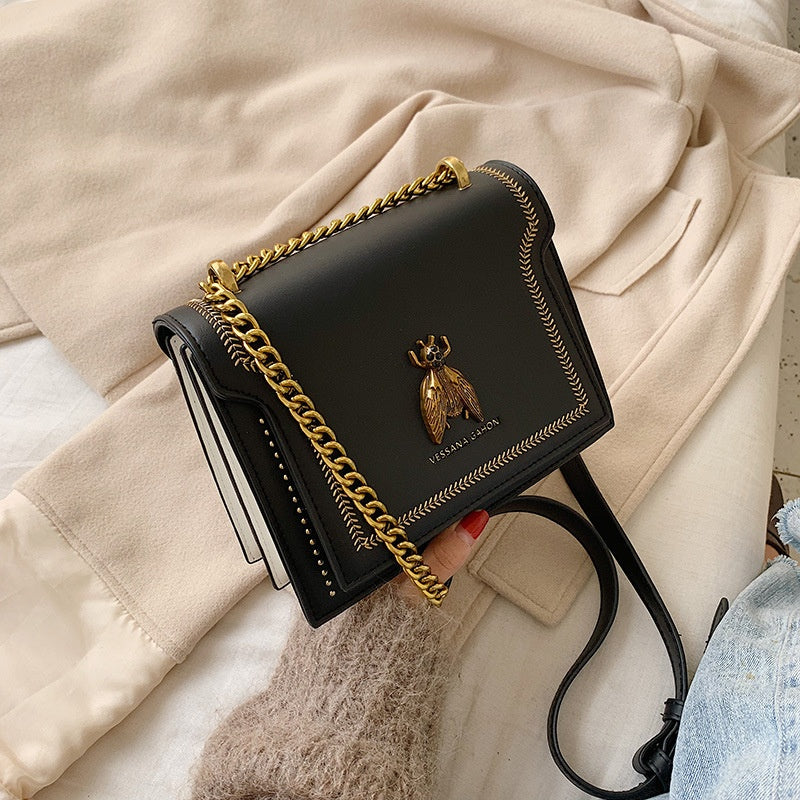 Sarah Express Small Square Crossbody Bag with Bee Detail