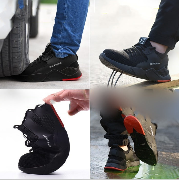Sarah Express Men's Breathable Steel Toe Work Boots