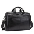 Sarah Express Retro Genuine Leather Business Briefcase Black