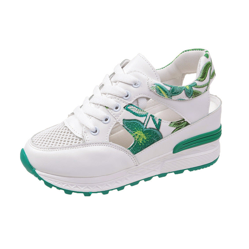 Sarah Express Breathable Mesh Cutout Thick Soled Sneakers