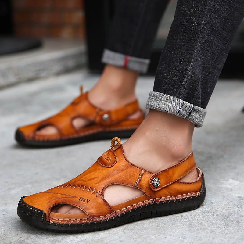 Sarah Express Men's Casual Closed-Toe Outdoor Sandals