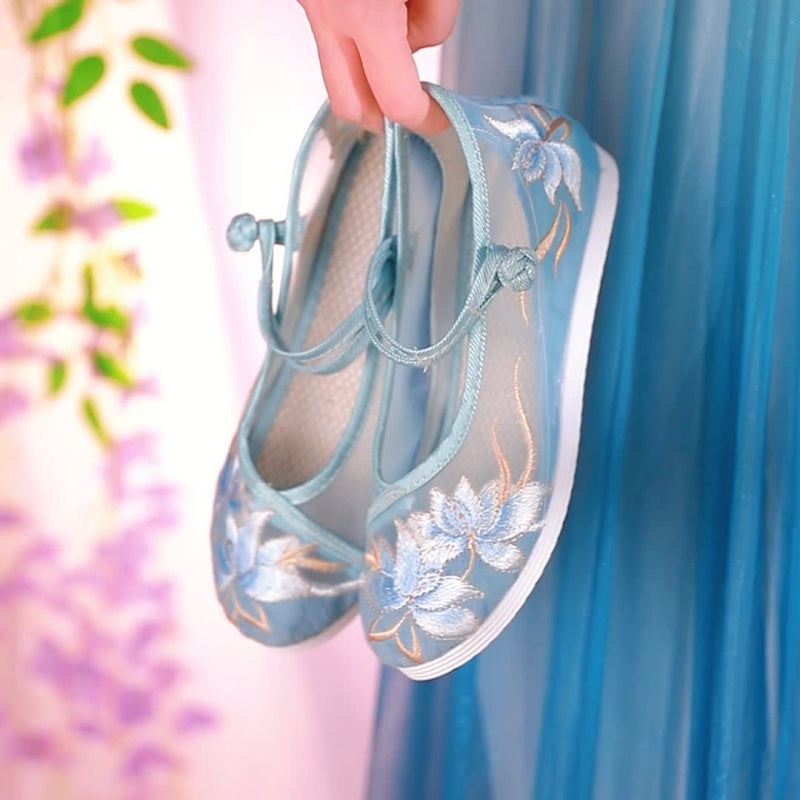 Sarah Express Embroidered Mesh Hidden Wedge Summer Sandals